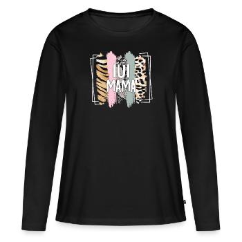 IUI Mama Intrauterine Insemination IUI Mutter - Frauen Premium Bio Langarmshirt - Schwarz - Vorne - Julia (174cm)