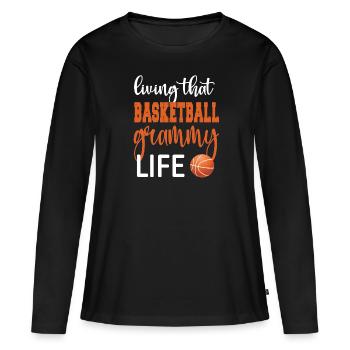 Grammy Grandma Par Basketteur Basketball Grammy - T-shirt manches longues Premium bio Femme - noir - Devant - Julia (174cm)