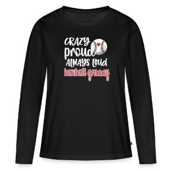 Grammy Granny De Joueurs De Baseball Baseball Grammy - T-shirt manches longues Premium bio Femme - noir - Devant - Julia (174cm)