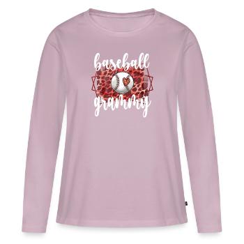 Grammy Granny De Joueurs De Baseball Baseball Grammy - T-shirt manches longues Premium bio Femme - rose poudré - Devant - Julia (174cm)