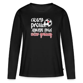 Grammy Grand-mère de joueur de football Grammy - T-shirt manches longues Premium bio Femme - noir - Devant - Julia (174cm)