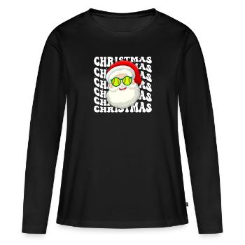 Softball Noël Joueur de softball Cadeau de Noël - T-shirt manches longues Premium bio Femme - noir - Devant - Julia (174cm)