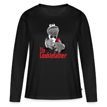 5 Rue Sésame Cookiefather - T-shirt manches longues Premium bio Femme - noir - Devant - Julia (174cm)