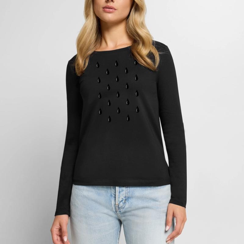 Melon Costume Fruit végétalien Graines de pastèque T-shirt manches longues Premium bio Femme