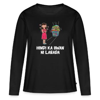 Design de lingerie Fil-Am pour les fiers Pinoys - T-shirt manches longues Premium bio Femme - noir - Devant - Julia (174cm)
