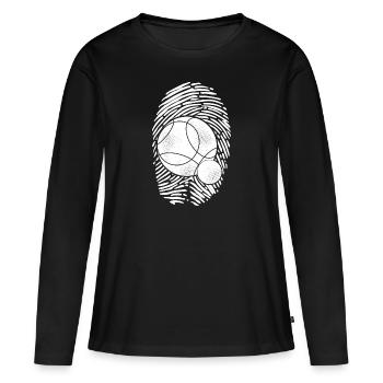DNA Boule Fingerprint Bouler Boule Boules - T-shirt manches longues Premium bio Femme - noir - Devant - Julia (174cm)
