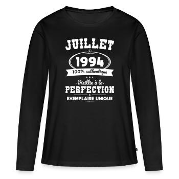 30th Anniversary - July 1994 Perfection - Women's Premium Organic Long Sleeve Shirt - black - Front - Julia (174cm)