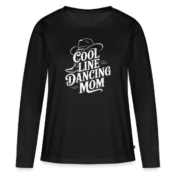 Line Dance Mom Line Dance Mom Cadeau - T-shirt manches longues Premium bio Femme - noir - Devant - Julia (174cm)