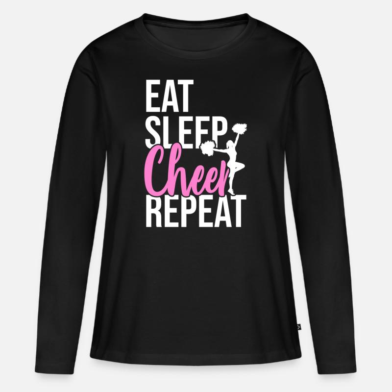 Cheerleading - Frauen Premium Bio Langarmshirt - Schwarz