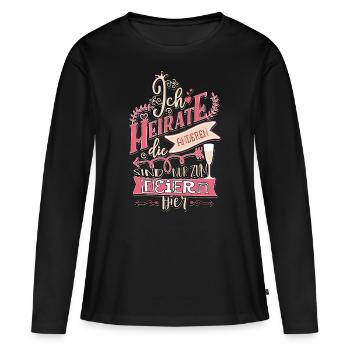 Ich heirate die anderen Feiern JGA Frauen - Frauen Premium Bio Langarmshirt - Schwarz - Vorne - Julia (174cm)