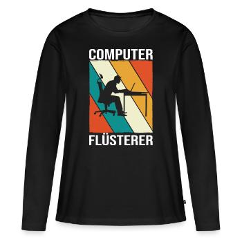 Programmierer Informatiker Informatik - Frauen Premium Bio Langarmshirt - Schwarz - Vorne - Julia (174cm)
