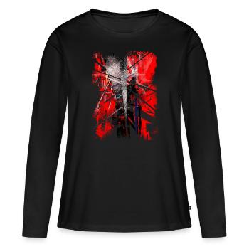 Devil - Women's Premium Organic Long Sleeve Shirt - black - Front - Julia (174cm)