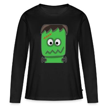 green monster - Women's Premium Organic Long Sleeve Shirt - black - Front - Julia (174cm)