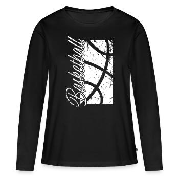 Basketball Basketballer - Frauen Premium Bio Langarmshirt - Schwarz - Vorne - Julia (174cm)