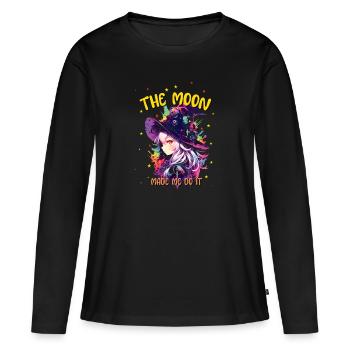 Halloween Style with Anime Witch Collection - Women's Premium Organic Long Sleeve Shirt - black - Front - Julia (174cm)