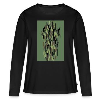 Camouflage Art Olive - Women's Premium Organic Long Sleeve Shirt - black - Front - Julia (174cm)