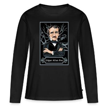 Edgar Allan Poe - T-shirt manches longues Premium bio Femme - noir - Devant - Julia (174cm)