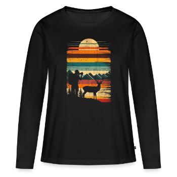 Fotografie Naturfotografie Spiegelreflexkamera - Frauen Premium Bio Langarmshirt - Schwarz - Vorne - Julia (174cm)