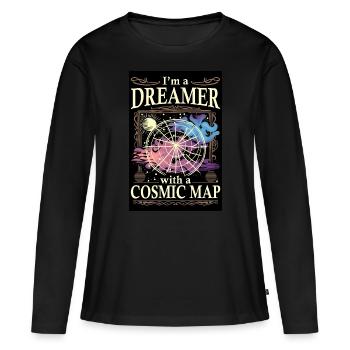 Je suis un Rêveur - T-shirt manches longues Premium bio Femme - noir - Devant - Julia (174cm)