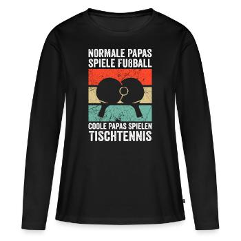 Table Tennis Dad Table Tennis Dad Gift - Women's Premium Organic Long Sleeve Shirt - black - Front - Julia (174cm)