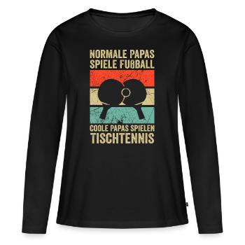 Table Tennis Dad Table Tennis Dad Gift - Women's Premium Organic Long Sleeve Shirt - black - Front - Julia (174cm)