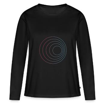 Effet Doppler - T-shirt manches longues Premium bio Femme - noir - Devant - Julia (174cm)