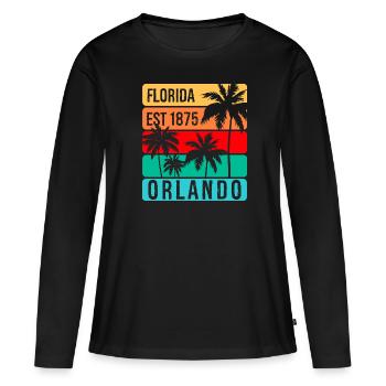 Orlando Florida - Women's Premium Organic Long Sleeve Shirt - black - Front - Julia (174cm)