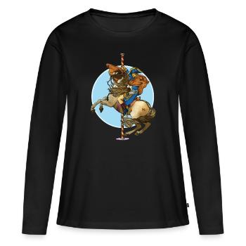 NAPOLEON - Women's Premium Organic Long Sleeve Shirt - black - Front - Julia (174cm)