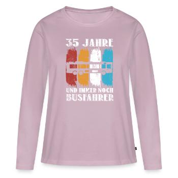 Busfahrer Busfahren Beruf 35 Geburtstag Spruch - Frauen Premium Bio Langarmshirt - Altrosa - Vorne - Julia (174cm)