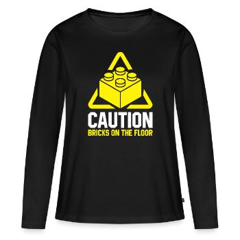 Brick Builder Brick Building Master Builder - Women's Premium Organic Long Sleeve Shirt - black - Front - Julia (174cm)