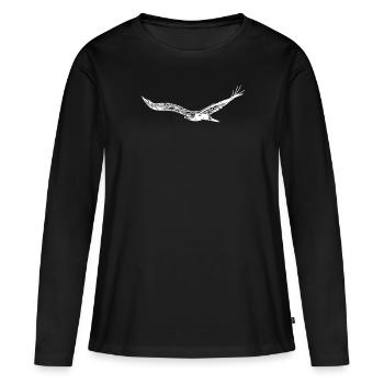 aigle - T-shirt manches longues Premium bio Femme - noir - Devant - Julia (174cm)
