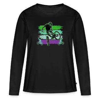 Unnamed Project 64 - Women's Premium Organic Long Sleeve Shirt - black - Front - Julia (174cm)