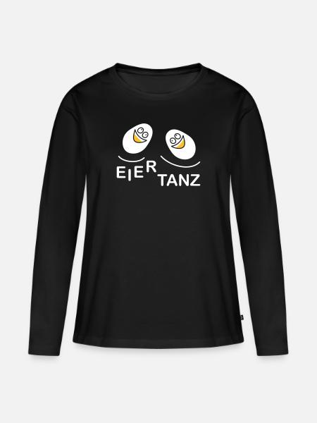 Eiertanz - Frauen Premium Bio Langarmshirt - Schwarz
