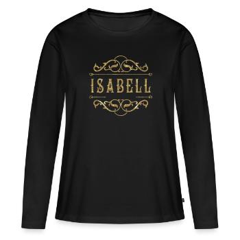 Or Isabell - T-shirt manches longues Premium bio Femme - noir - Devant - Julia (174cm)