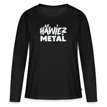 HEIN ? METAL - Heavy Metal Heads - T-shirt manches longues Premium bio Femme - noir - Devant - Julia (174cm)