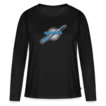 Space Sci-Fi Weltraum - Frauen Premium Bio Langarmshirt - Schwarz - Vorne - Julia (174cm)