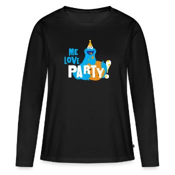Sesame Street Macaron Me Love Party - T-shirt manches longues Premium bio Femme - noir - Devant - Julia (174cm)