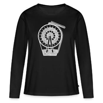 Pyrotechnie Feux d’artifice - T-shirt manches longues Premium bio Femme - noir - Devant - Julia (174cm)