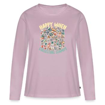 Stamp Collecting Postcard Collectors Philately - Women's Premium Organic Long Sleeve Shirt - dusky pink - Front - Julia (174cm)
