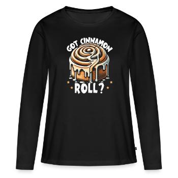 Idée cadeau Cannamon Rolls Candy Baker - T-shirt manches longues Premium bio Femme - noir - Devant - Julia (174cm)
