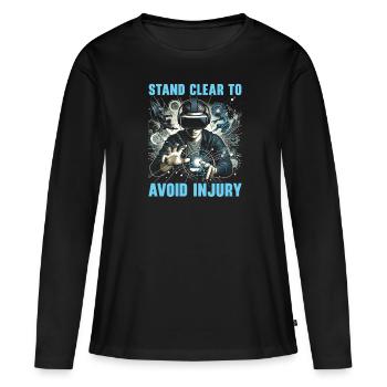 Vr-gamer Vr-gaming-videospiel-spieler nerd - Frauen Premium Bio Langarmshirt - Schwarz - Vorne - Julia (174cm)