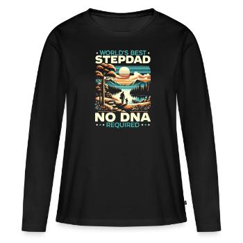 Vatertag, Stiefvater, Vaterschaft, Bester Vater - Frauen Premium Bio Langarmshirt - Schwarz - Vorne - Julia (174cm)