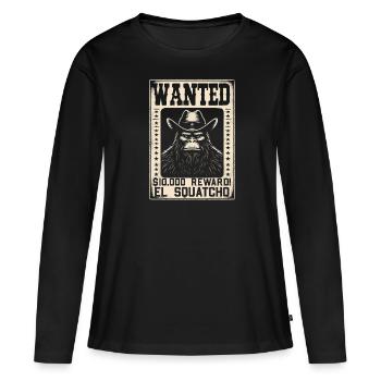 Amant du Bigfoot de l’Ouest Sasquatch Yéti - T-shirt manches longues Premium bio Femme - noir - Devant - Julia (174cm)