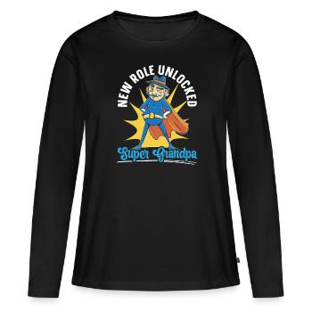 Zum Großvater Von Opa Befördert Großvater - Frauen Premium Bio Langarmshirt - Schwarz - Vorne - Julia (174cm)