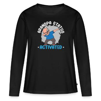 Zum Großvater Von Opa Befördert. Großvater. - Frauen Premium Bio Langarmshirt - Schwarz - Vorne - Julia (174cm)