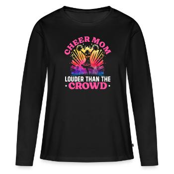 muCheerleading Mutter Muttertag Geschenk - Frauen Premium Bio Langarmshirt - Schwarz - Vorne - Julia (174cm)