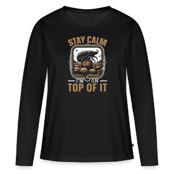 Entomology Insect Collector - Women's Premium Organic Long Sleeve Shirt - black - Front - Julia (174cm)