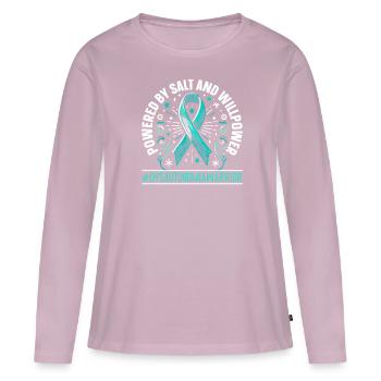 Dysautonomia Awareness Chronic Illness - Women's Premium Organic Long Sleeve Shirt - dusky pink - Front - Julia (174cm)