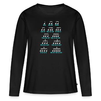 Musiklehrer Musikschule Musiker Musical - Frauen Premium Bio Langarmshirt - Schwarz - Vorne - Julia (174cm)