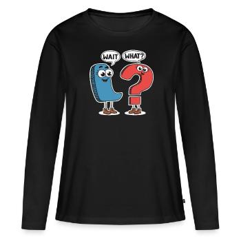 Grammaire Police Professeur d’anglais Orthographe - T-shirt manches longues Premium bio Femme - noir - Devant - Julia (174cm)